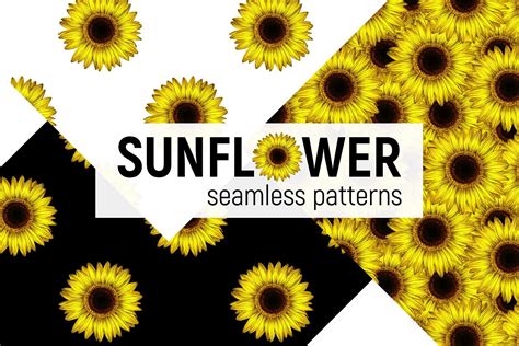 Sunflower - seamless patterns. #Seamless#background#transparent#patterns | Seamless patterns 