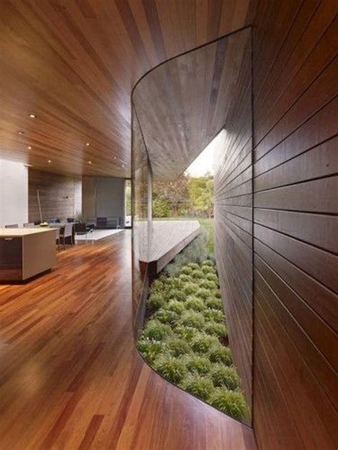 31 Awesome Curved Glass Wall Design Ideas For Modern House Modern Hallway Design Glass Wall