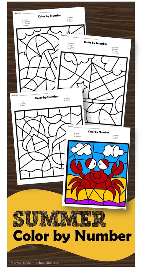 Worksheets for toddlers age 2 along with 25 best kindergarten worksheets images on pinterest. FREE Summer Color by Number