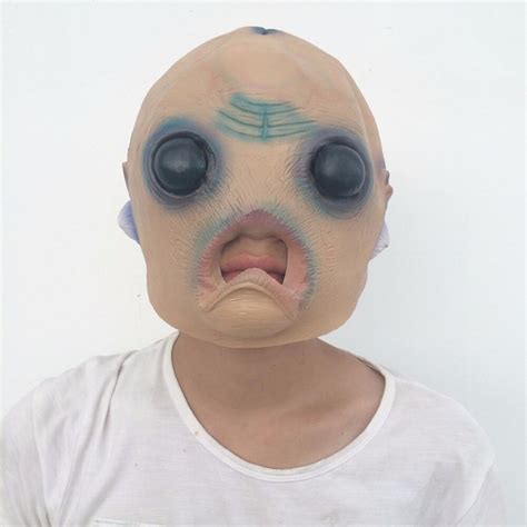 New Design Ufo Alien Mask Cosplay Scary Ghost Mask Red