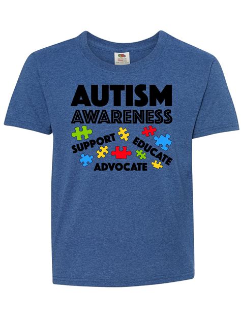 Autism Awareness Support Educate Advocate Youth T Shirt Walmart