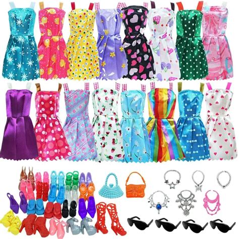 32pcs Barbie Doll Clothes Bundle Dresses Shoes Set Lot Accessories Girl Toy T £545 Picclick Uk