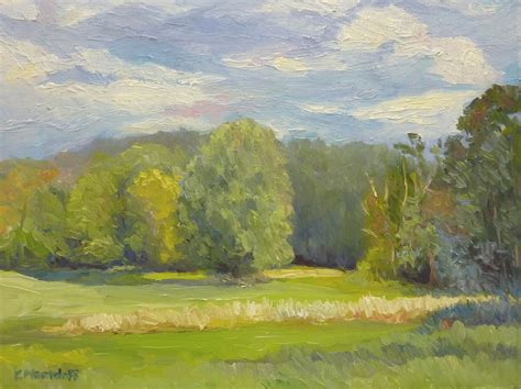 Grassland Small Landscape Oil Painting On Panel Pennsylvania Etsy