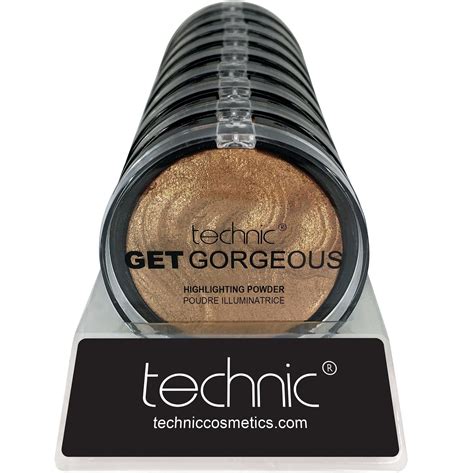 Technic Get Gorgeous Highlighting Powder 12g 24ct Gold 10 Units With