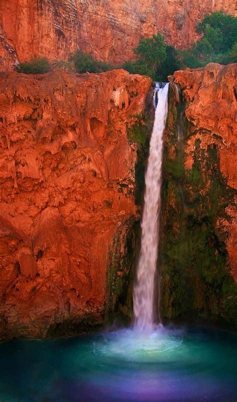 Mooney Falls In The Havasupai Indian Reservation In