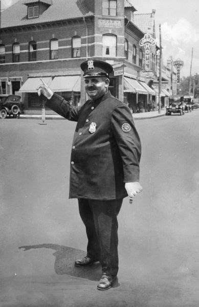 police officer directing traffic photograph wisconsin historical society