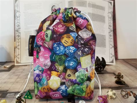 Dnd Dice Bag Large 5 Pocket Dice Bag Dungeon Masters T Etsy