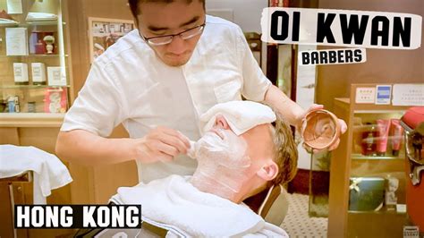 💈 relaxing traditional hot towel wet shave w royal shaving products oi kwan barbers hong kong