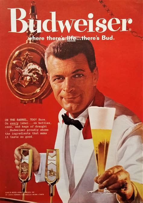 Vintage Beer Ad Budweiser Beer Classy Joint Server Man Etsy In 2021