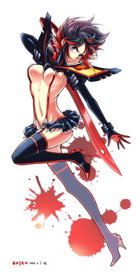 matoi ryuuko senketsu kill la kill stance highres long image tall image 10s 1girl 2014