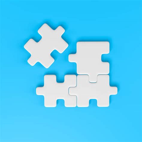 Blank Puzzle Pieces Template Background Stock Photos Pictures