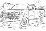 Toyota Coloring Tacoma Pages Drawing Truck Printable 4x4 Land Cruiser Trucks Pickup Categories Print Template sketch template