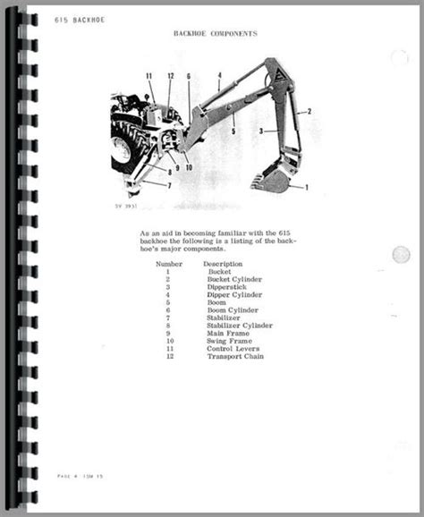 Allis Chalmers 615 Tractor Loader Backhoe Service Manual