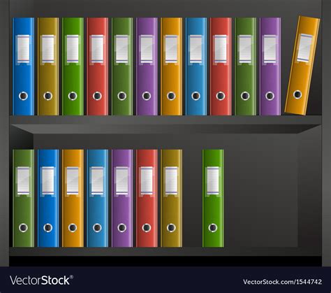 Office Files In Library Royalty Free Vector Image