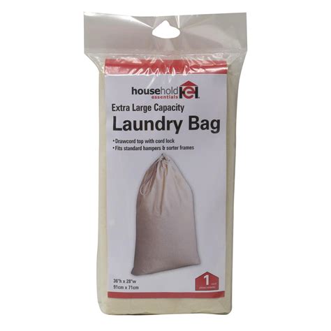 Household Essentials 120 Extra Large Natural Cotton Laundry Bag Beige