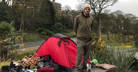 Homeless Man Camped On Roundabout On Why He Is There And He Hopes It