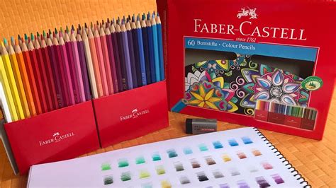 Faber Castell 60 Colour Pencils Swatches Dinseys Artsies Youtube