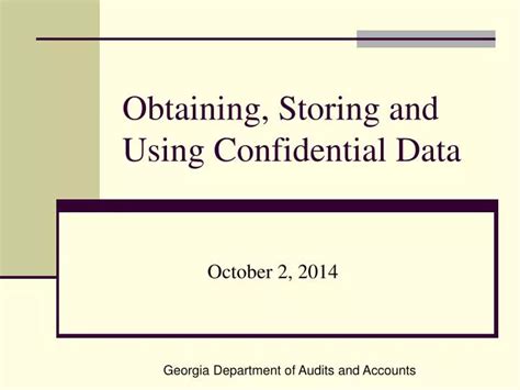 Ppt Obtaining Storing And Using Confidential Data Powerpoint