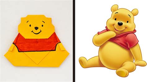 Winnie The Pooh Like Real Origami Out Of Paper Tutorial Diy Rcrafts