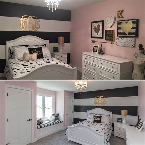 Black And Gold Accents For A Glamorous Girls Room