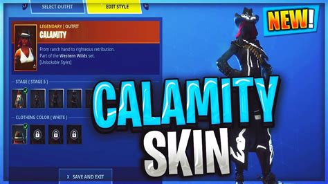 Fortnite Season 6 Battle Pass Tier 100 Calamity Legendary Skin Features Unlockable Styles