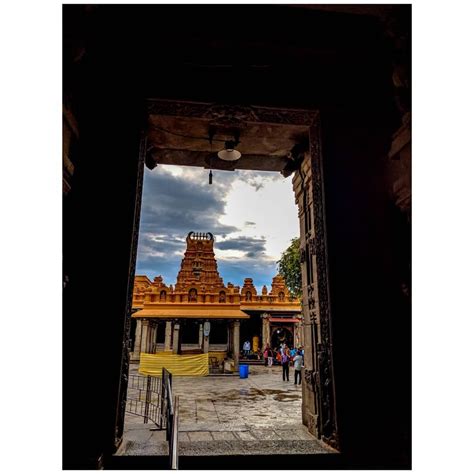 Framed Framed Temple Doorway Gopuram Nanjangud