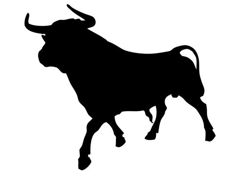 Black Bull Silhouette Clipart Free Stock Photo Public Domain Pictures