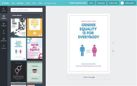 Free Online Gender Equality Poster Maker Canva