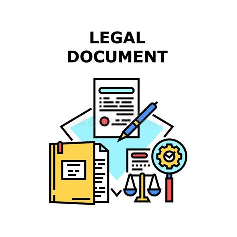 Legal Document Vector Concept Color Illustration Stock Vector