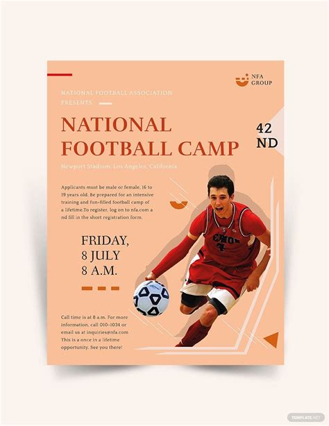Sample Football Game Flyer Template In Pages Illustrator Publisher