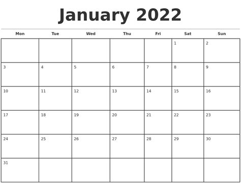 Month Of Jan 2022 Calendar Calendar Example And Ideas
