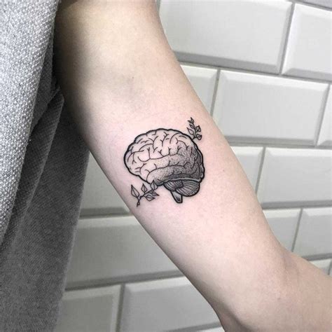 Cool Brain Tattoo On The Left Arm Neck Tattoo Brain Tattoo Sleeve