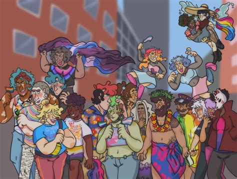 Heres Some Pride Art I Made Last Year With Some Of The Characters From