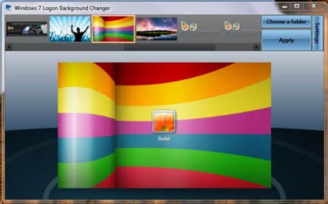 Change Windows 7 Logon Screen Background Image Changer Tool