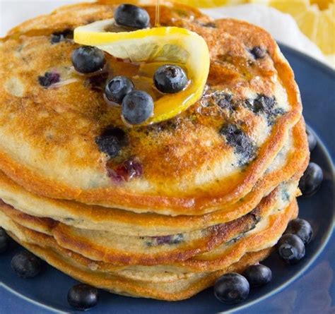 Fluffy Blueberry Lemon Pancakes Easy Recipes