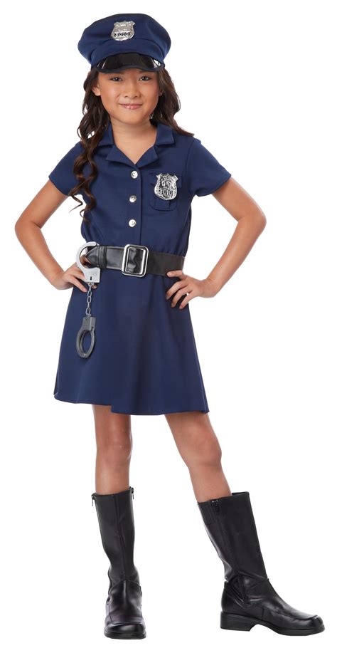 Kids Police Officer Girls Costume 3099 The Costume Land