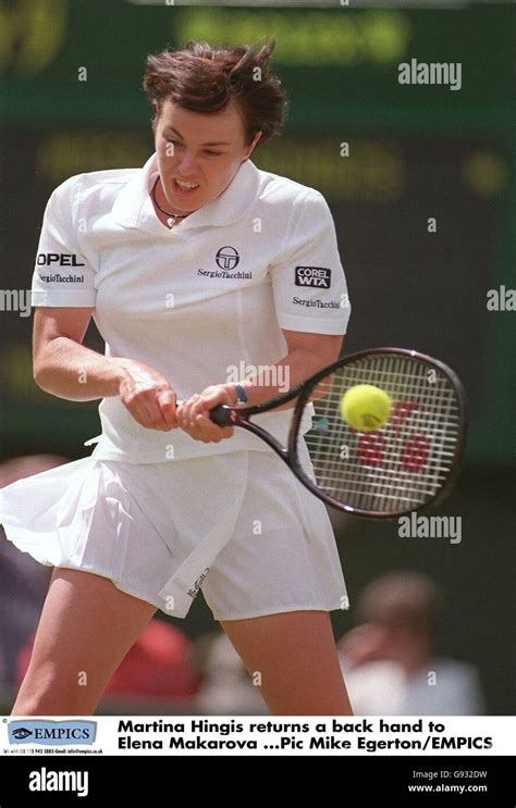 tennis wimbledon championship women s singles round two martina hingis v elena makarova