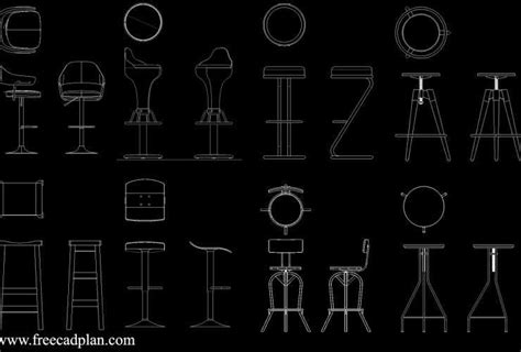 Bar Stool Dwg Archives Free Cad Plan