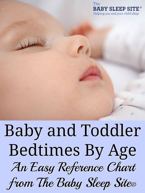 Baby And Toddler Bedtimes By Age An Easy Reference Chart Includes A