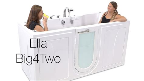 Ellas Bubbles Big4two Two Seat Walk In Bathtub With Door Large