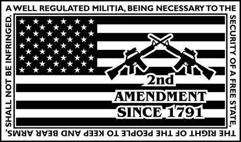 2nd amendment svg eps flag with two ar 15 rifles us flag etsy