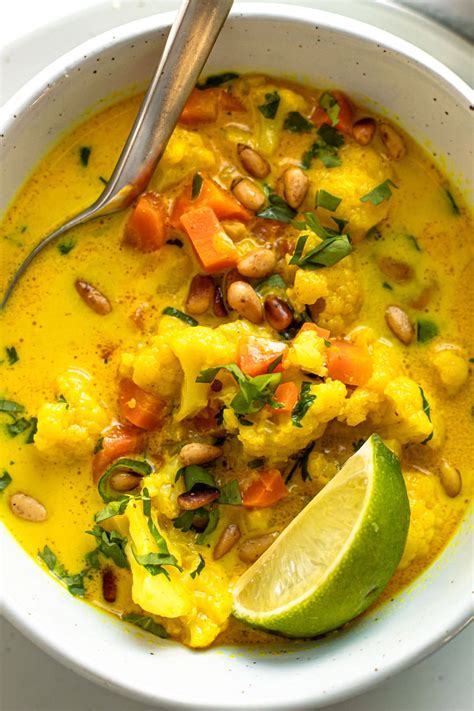 Vegan Cauliflower Soup With Ginger And Turmeric Lexis Clean Kitchen