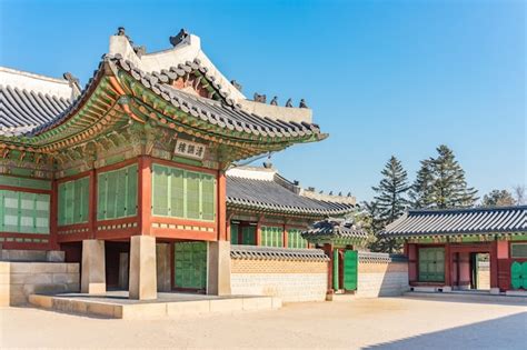 Premium Photo Traditional Korean Architecture At Gyeongbokgung Palace