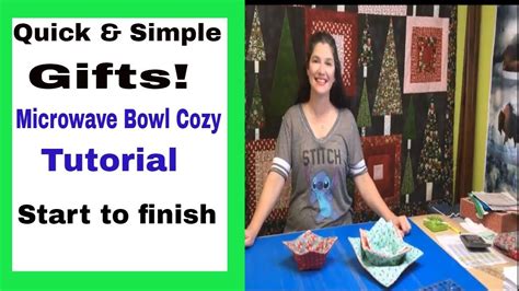 Quick Ts Sew Simple Microwave Bowl Cozy Tutorial Youtube Quick