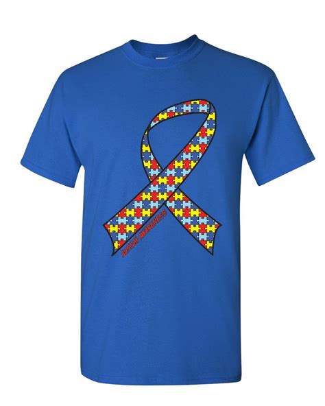 Autism Awareness Ribbon T Shirt Support Care Love Asd Asperger Mens Tee