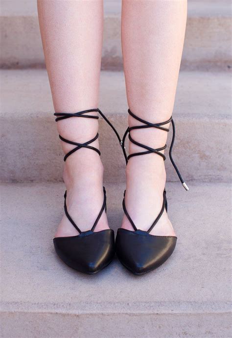 Not Everything Is Black And White These Blanca Lace Up Ballet Flats In