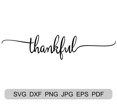 Thankful Svg Thankful Cutout File Thankful Clipart Thankful Etsy