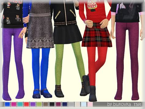 Knitted Tights For Girls By Bukovka At Tsr Sims 4 Updates