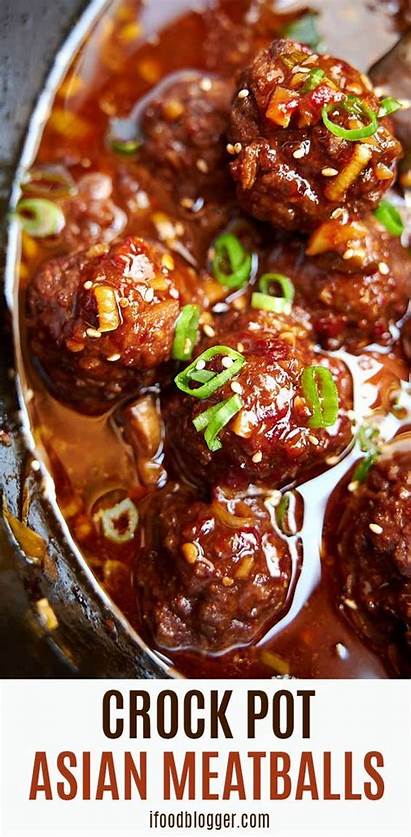 Asian Meatballs Recipes Pot Crock Crockpot Cooker