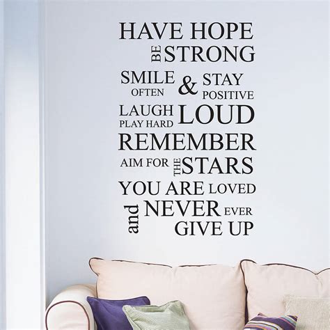 Inspirational Wall Quote Wall Sticker By Nutmeg Wall Stickers